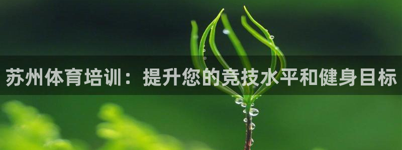 耀世平台开户要求：苏州体育培训：提升您的竞技水平和健