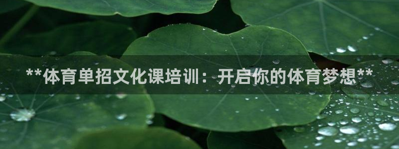耀世娱乐科学：**体育单招文化课培训：开启你的体育梦