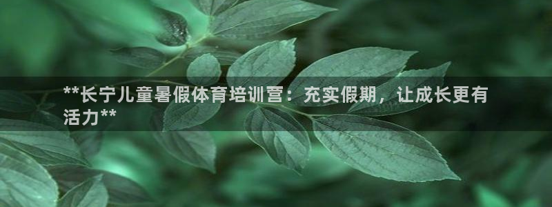 耀世兵权：**长宁儿童暑假体育培训营：充实假期，让成