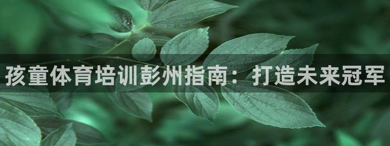 耀世平台网站：孩童体育培训彭州指南：打造未来冠军